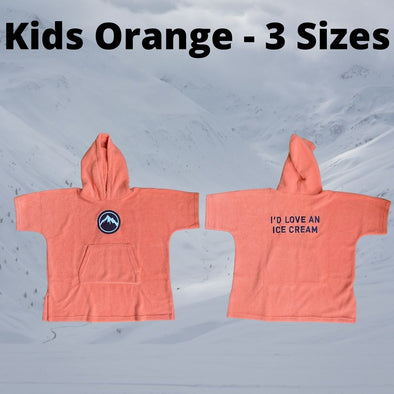 Kids Beach Robes - Orange - 3 Sizes